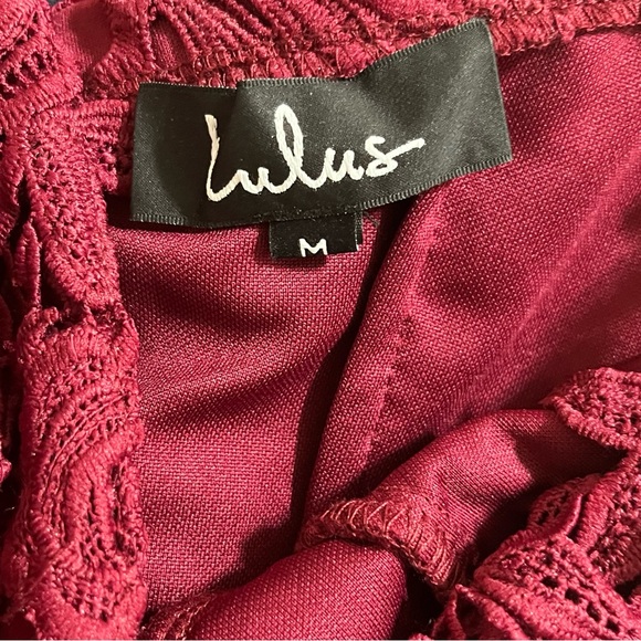 Lulus Lace Burgundy Cocktail Dress - Picture 6 of 6